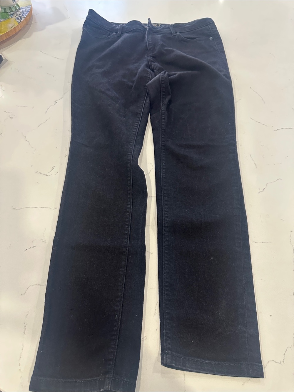 LOFT Black Straight-Leg Jeans